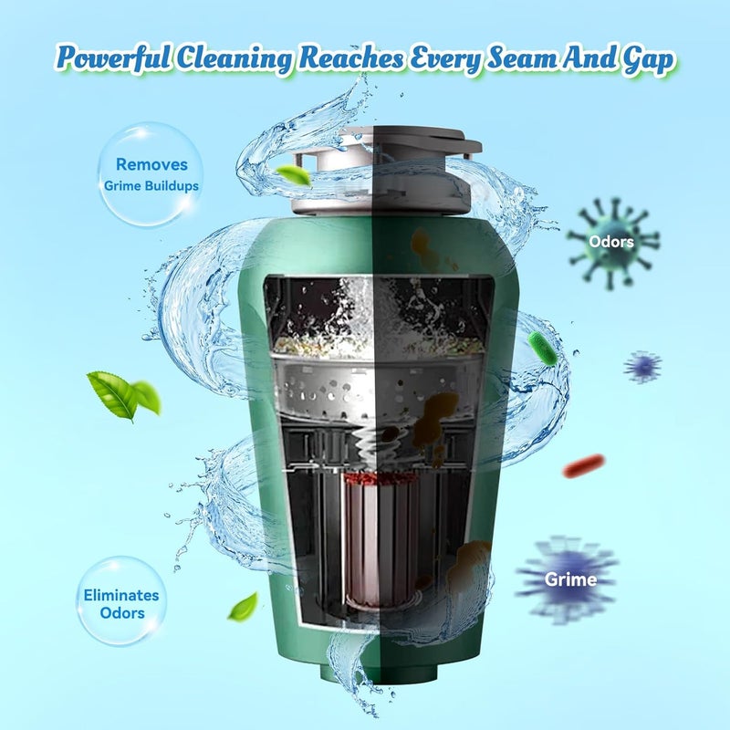 Bellaluce Garbage Disposal Cleaner Deodorizer Tablets-48 Pack Deep Cleaning Disposer Descaler Freshener-Heavy Duty Grease Grime Limescale Odor Smell Remover-for Kitchen All Disposals Mint Foaming 2 Year Supply - Image 4